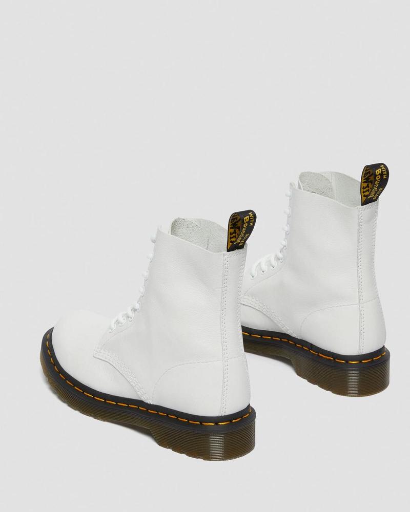 Dr Martens 1460 Pascal Virginia Læder Ankelstøvler Dame Hvide | DK 16VRW